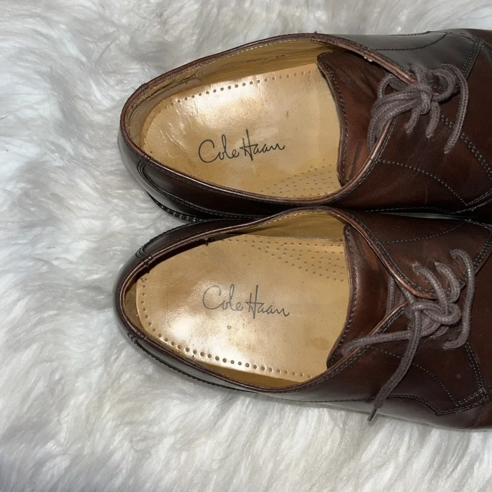 Cole Haan Brown Leather‎ Oxford Dress Shoes Size 9.5M